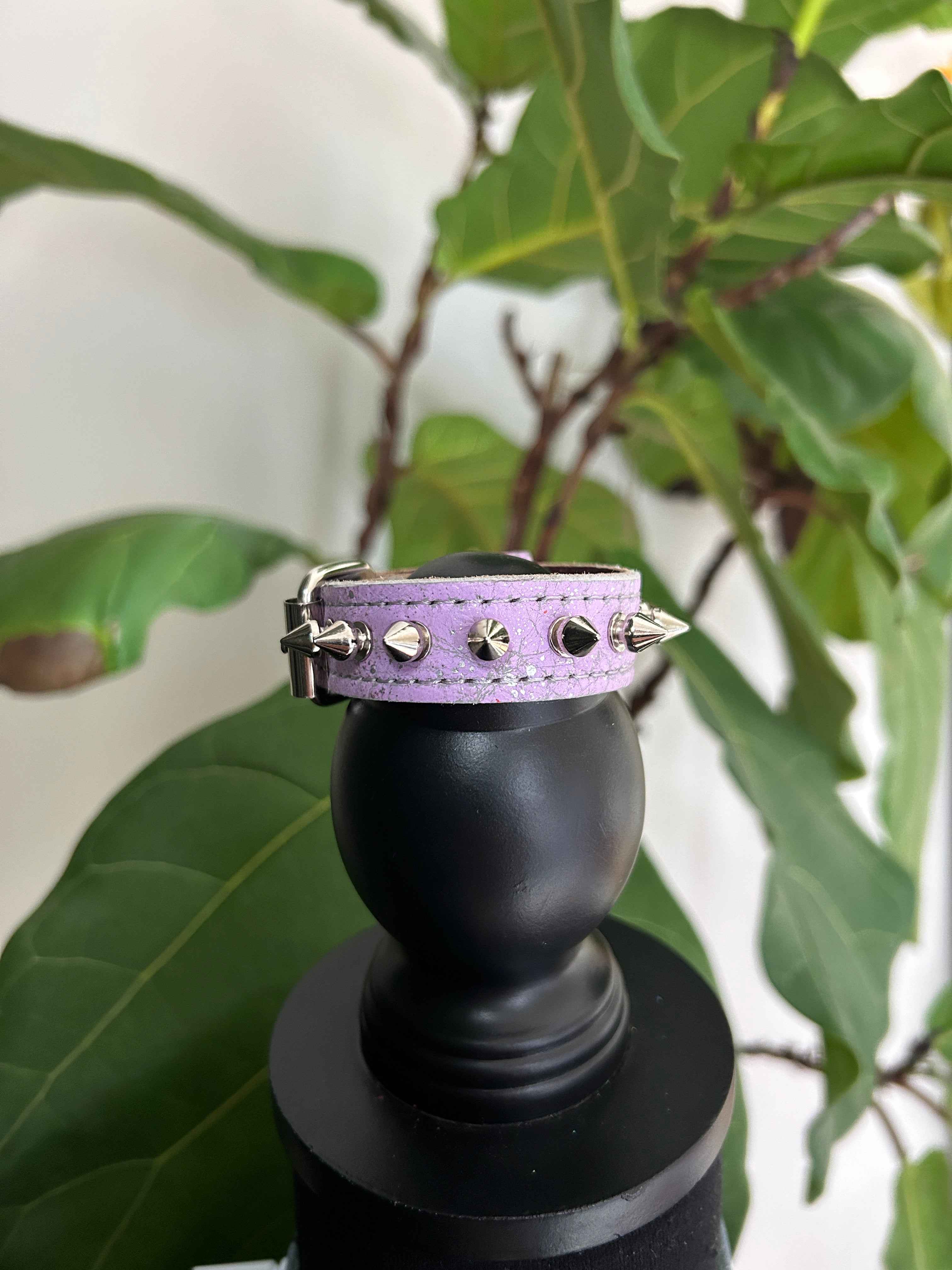 Metallic Lilac Spiked Cuff